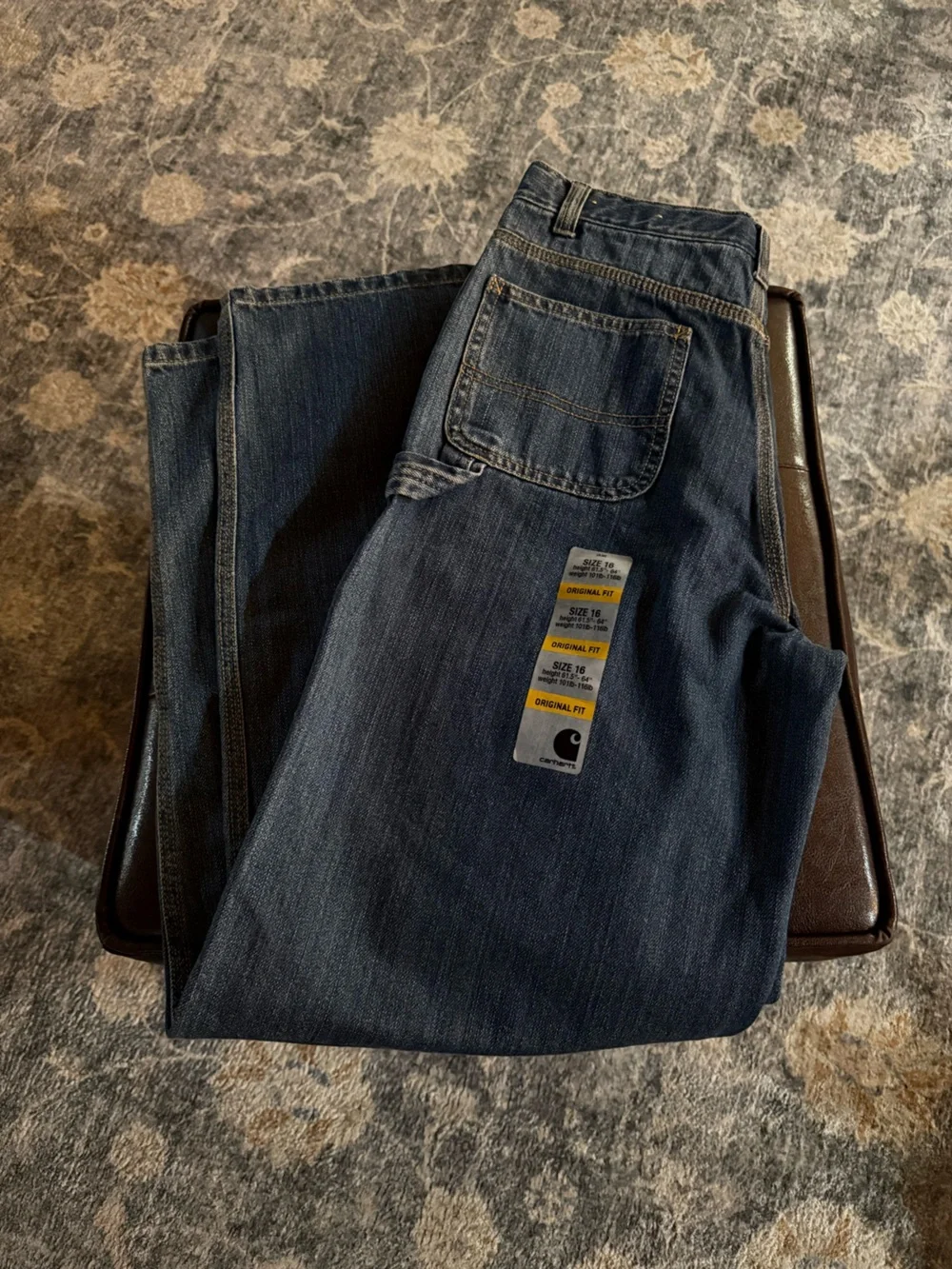 Carhartt Dark Blue Kids Carpenter Jeans